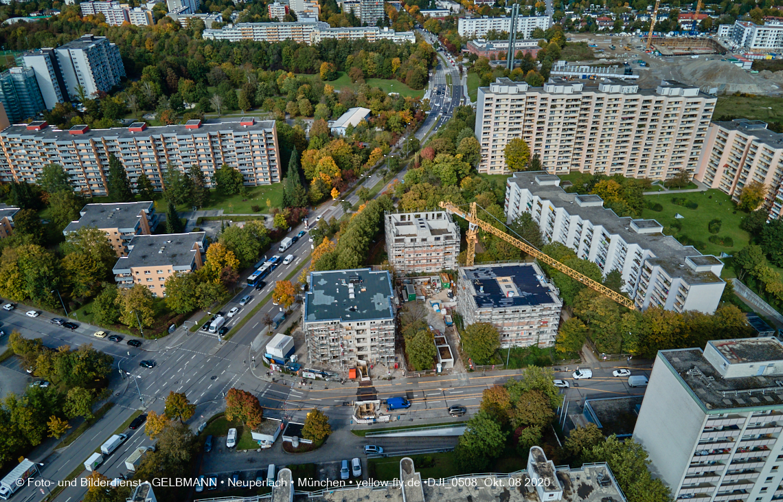 08.10.2020 - Aufstockungsbaustelle Oskar-Maria-Graf-Ring in Neuperlach